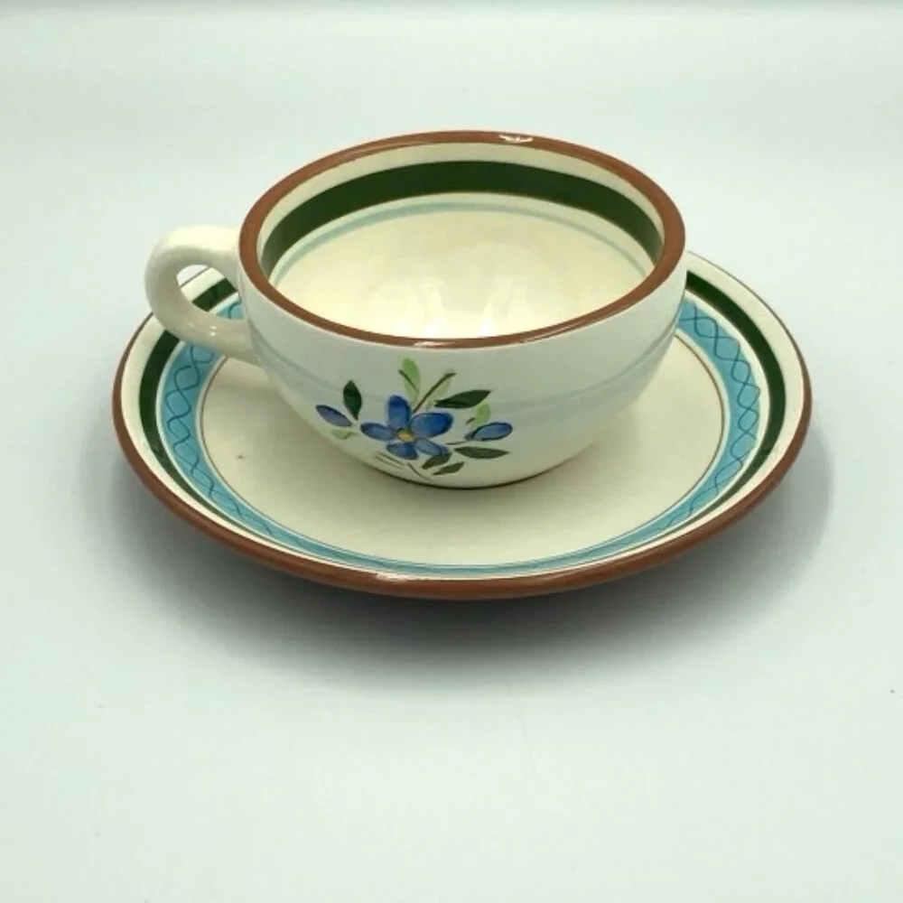 Vtg Stangl Pottery‎ Country Garden Cup & Saucer MCM USA